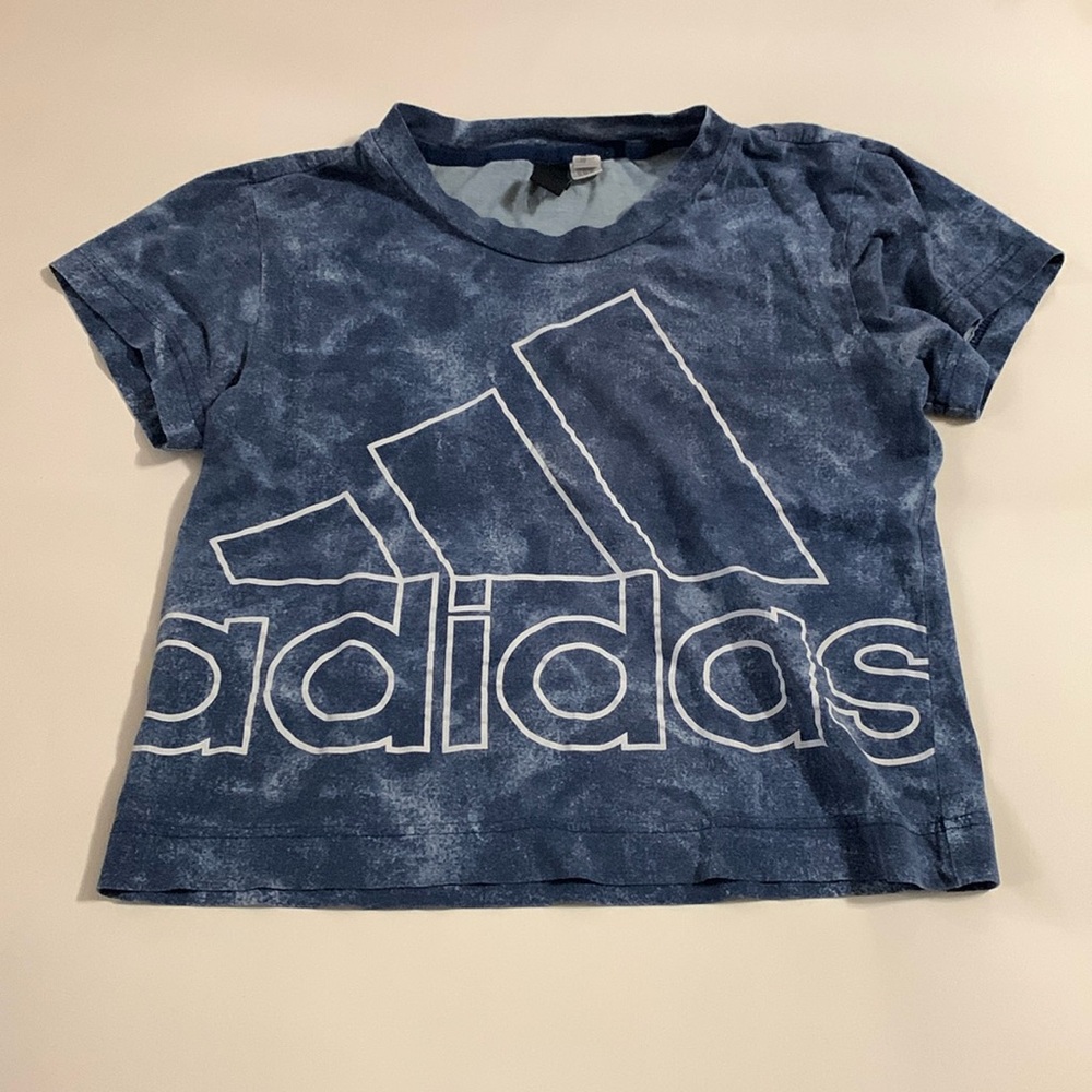 Adidas Indigo Slim Tie-Dye Logo T-Shirt